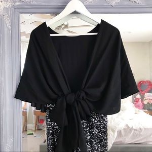 bcbg high low sequin jumpsuit